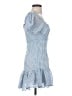LoveShackFancy Checkered-gingham Blue Cocktail Dress Size 2 - photo 4