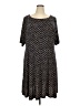 Connected Apparel Argyle Black Casual Dress Size 24W - photo 1
