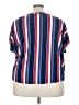 Rouge Stripes Blue Short Sleeve Blouse Size 3X - photo 2