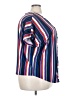 Rouge Stripes Blue Short Sleeve Blouse Size 3X - photo 4