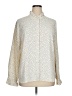 Talbots 100% Polyester Polka Dots Ivory Long Sleeve Blouse Size XL - photo 1