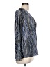 Plisse 100% Polyester Blue Long Sleeve Blouse Size L - photo 4
