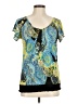 Carole Little Teal Short Sleeve Blouse Size M - photo 1