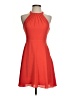 Express 100% Polyester Solid Orange Cocktail Dress Size 2 - photo 1