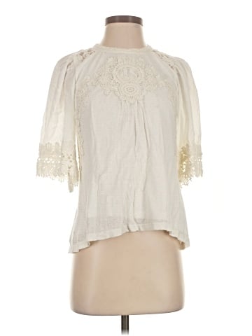 Feathers 3/4 Sleeve Blouse (view 1)