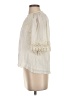 Feathers Ivory 3/4 Sleeve Blouse Size S - photo 5