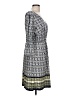 Studio M Print Gray Casual Dress Size L - photo 4