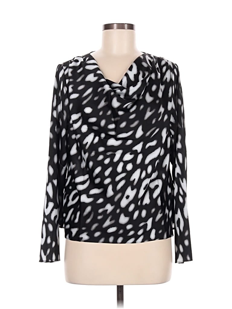 Pre-owned Bold Elements Long Sleeve Blouse In Black