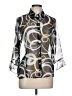 Nicola 100% Polyester Silver 3/4 Sleeve Blouse Size L - photo 1