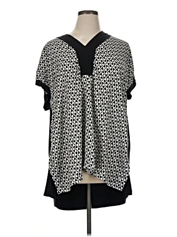 Melissa McCarthy Seven7 Short Sleeve Blouse (view 1)