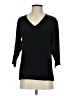 Theory 100% Silk Black 3/4 Sleeve Top Size P (petite) - photo 1