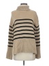 Gap 100% Cotton Stripes Tan Turtleneck Sweater Size S - photo 1