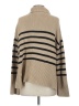 Gap 100% Cotton Stripes Tan Turtleneck Sweater Size S - photo 2