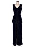Emma & Michele Solid Blue Jumpsuit Size L - photo 1