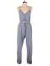Hem & Thread Solid Blue Jumpsuit Size L - photo 1