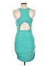 Soprano Solid Teal Cocktail Dress Size L - photo 2