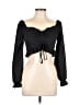 Shein Black Long Sleeve Blouse Size 6 - photo 1