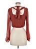 Rihoas 100% Polyester Red Long Sleeve Blouse Size M - photo 2