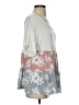 Honeyme Gray White Short Sleeve Top Size S - photo 4