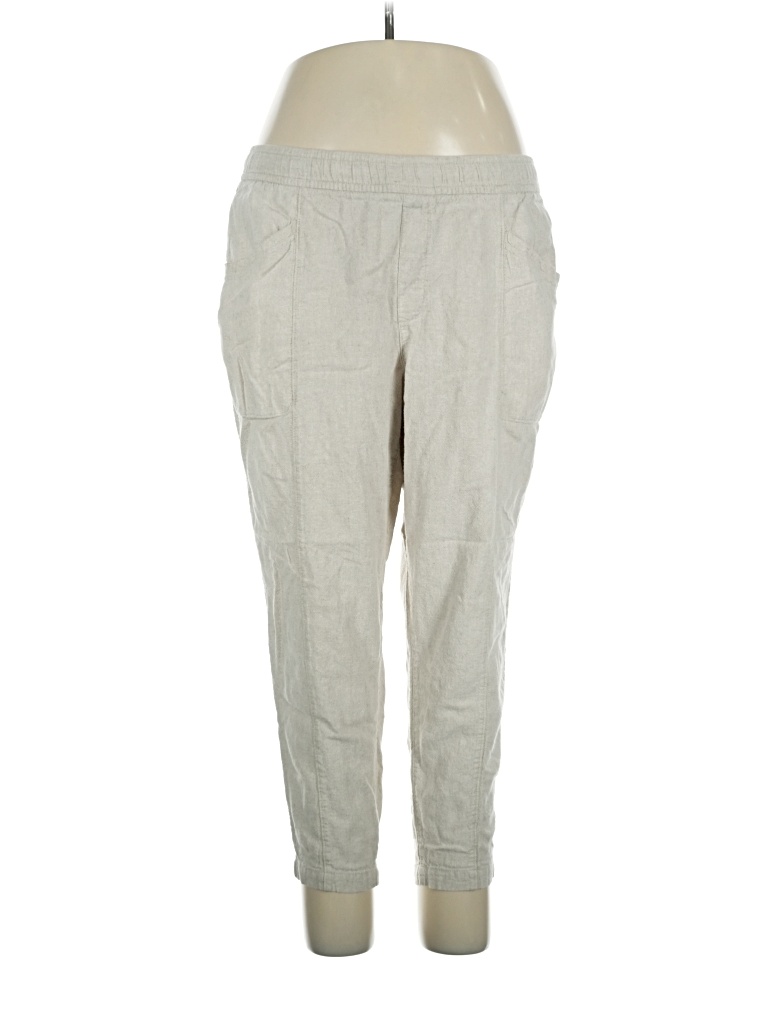 Pre-owned Old Navy Linen Pants In Gray
