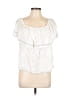 1.State 100% Linen White Short Sleeve Blouse Size M - photo 1