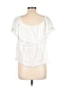 1.State 100% Linen White Short Sleeve Blouse Size M - photo 2
