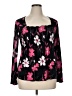 DressBarn Floral Black Long Sleeve Blouse Size XL - photo 1