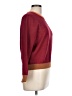 Zara Color Block Burgundy Pullover Sweater Size L - photo 4