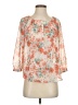 LC Lauren Conrad 100% Polyester Orange 3/4 Sleeve Blouse Size XS - photo 1