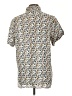 Cremieux Print Blue Short Sleeve Button-Down Shirt Size L - photo 2
