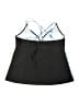 Rose Gal Chevron-herringbone Blue Black Swimsuit Top Size 2X - photo 2
