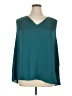 Jennifer Lopez Teal Sleeveless Blouse Size 1X - photo 1