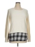 Bass Checkered-gingham Ivory Pullover Sweater Size XL - photo 1