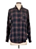 Hollister Plaid Blue Long Sleeve Button-Down Shirt Size L - photo 1