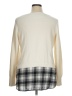 Bass Checkered-gingham Ivory Pullover Sweater Size XL - photo 2
