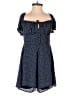 LA Hearts 100% Polyester Polka Dots Blue Romper Size S - photo 1