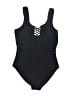 Assorted Brands Solid Black One Piece Swimsuit Size L - photo 2