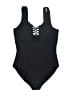 Assorted Brands Solid Black One Piece Swimsuit Size L - photo 1
