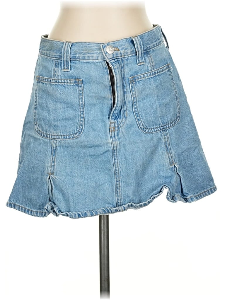 Pre-owned Madewell Denim Skirt In Blue