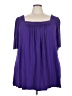 Evans Purple Short Sleeve Blouse Size 26 - 28 - photo 1