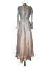 Soieblu Metallic Silver Cocktail Dress Size L - photo 2