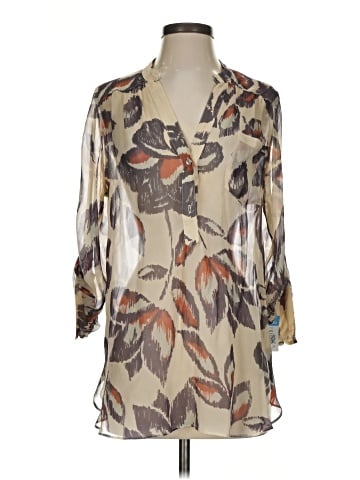 Bellatrix 3/4 Sleeve Silk Top (view 1)