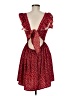 Unbranded 100% Polyester Hearts Red Casual Dress Size M - photo 2