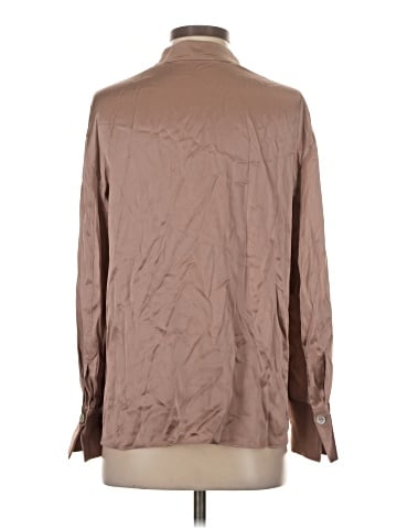 Vince. Long Sleeve Silk Top (view 2)