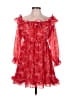 Assorted Brands 100% Polyester Paisley Red Cocktail Dress Size L - photo 1