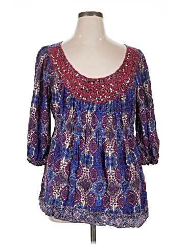 One World 3/4 Sleeve Blouse (view 1)