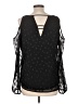 Abbeline 100% Polyester Black Long Sleeve Blouse Size L - photo 2