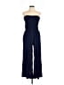 Venus 100% Viscose Solid Blue Jumpsuit Size L - photo 1