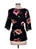 West Kei Black 3/4 Sleeve Blouse Size L - photo 2