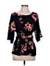 West Kei Black 3/4 Sleeve Blouse Size L - photo 1